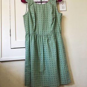 Brooks Brothers Green Pattern Dress geometric